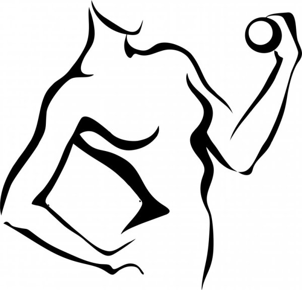 Силуэт спортивной девушки