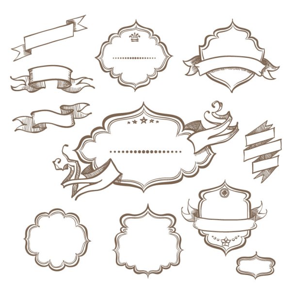 Винтажные рамки для надписей