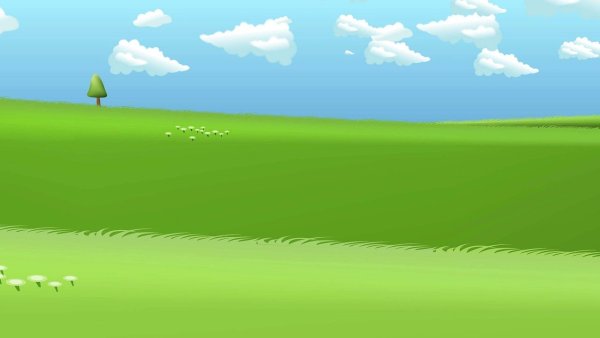 Луг мультяшный