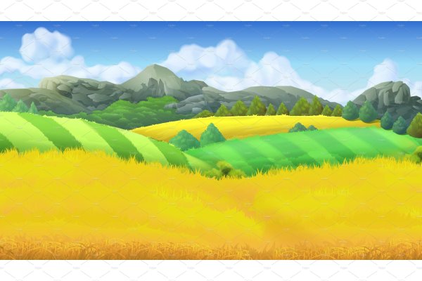 Поле мультяшная