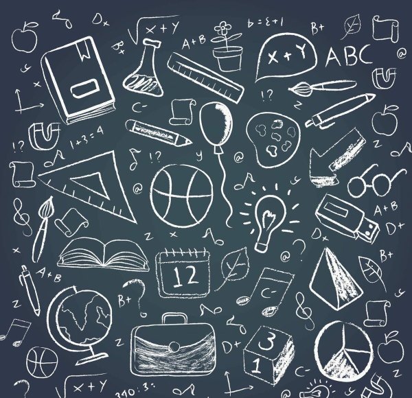 Паттерн школьные принадлежности