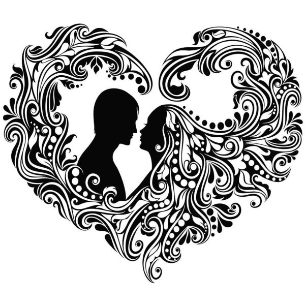 Узорное сердце