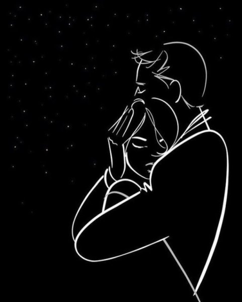 Картины силуэты влюбленных