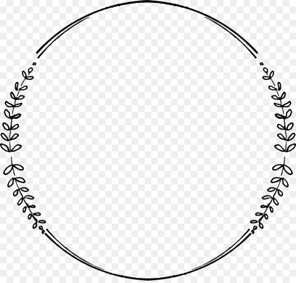 Рамка круглая черно белая