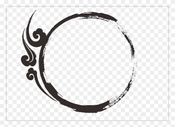 Рамка круглая черная