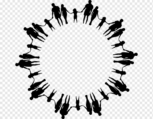 Силуэт человека в круге