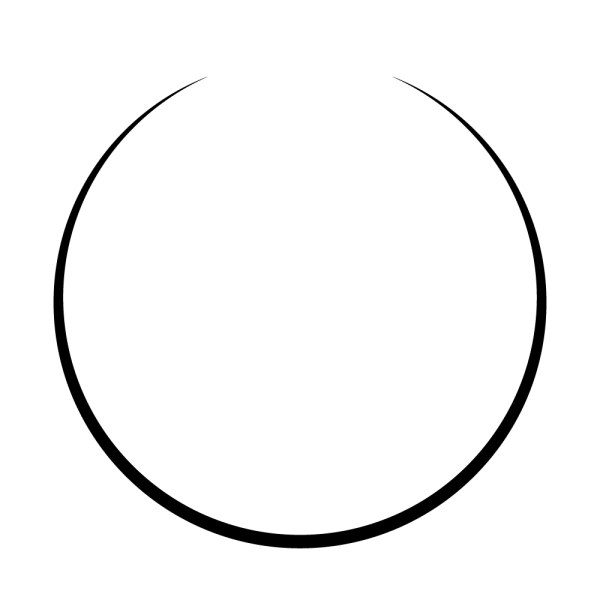 Круг с тонким контуром