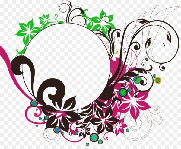 Цветочный узор круговой