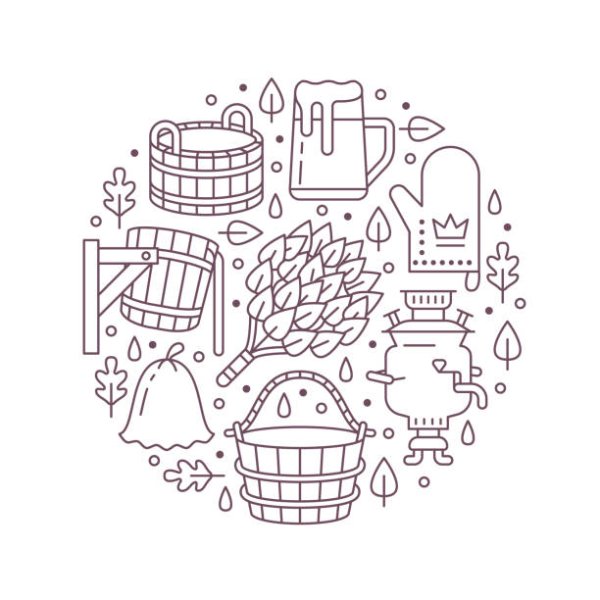 Веник для бани вектор