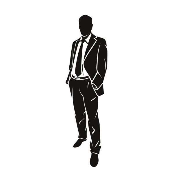 Мужской силуэт в костюме