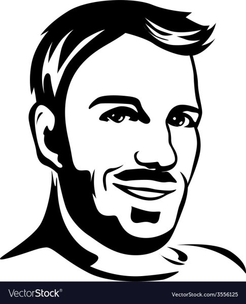 Векторное лицо мужчины