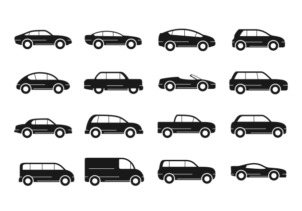 Седан сбоку вектор