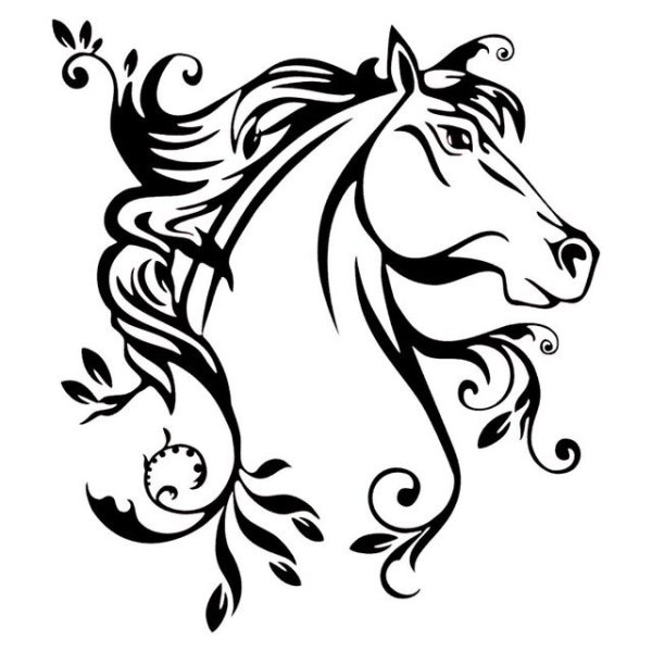 Стилизованная голова лошади