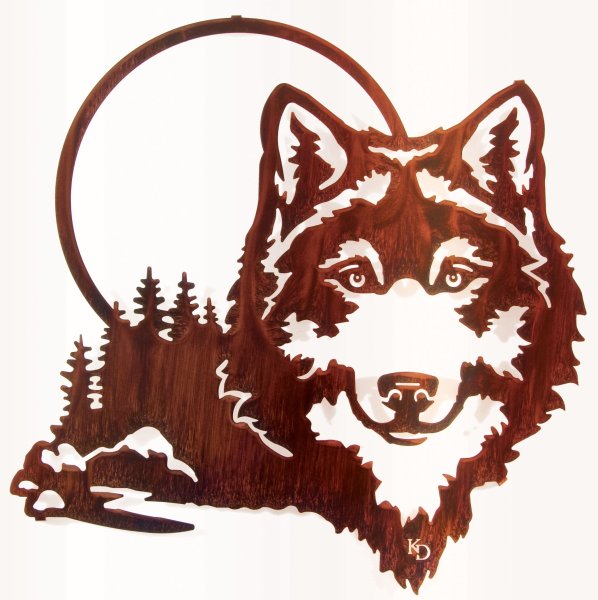 Трафарет для выжигания волк