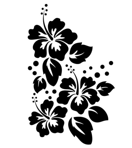 Цветочный трафарет на стену