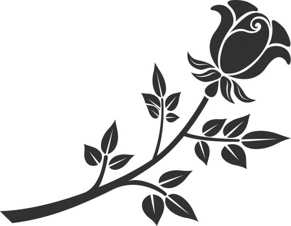 Цветочный узор трафарет