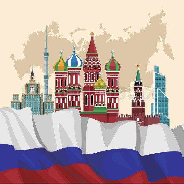 Россия Векторная иллюстрация