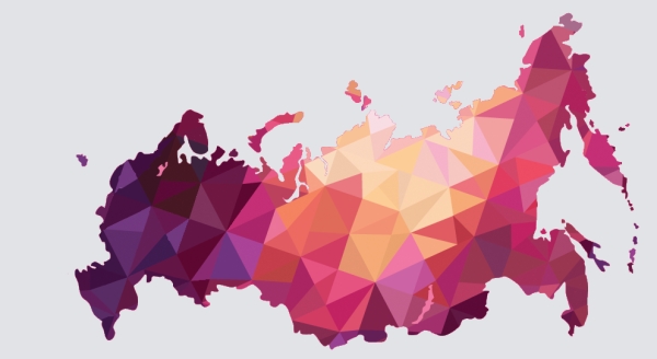 Карта России разноцветная