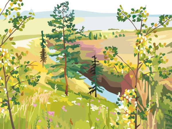 Детские пейзажи природы