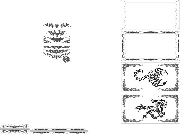 Трафарет на доску для нард