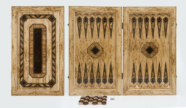 Нарды из карельской березы