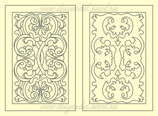 Узоры для фрезеровки по средней линии