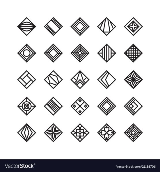 Геометрический орнамент ромбы