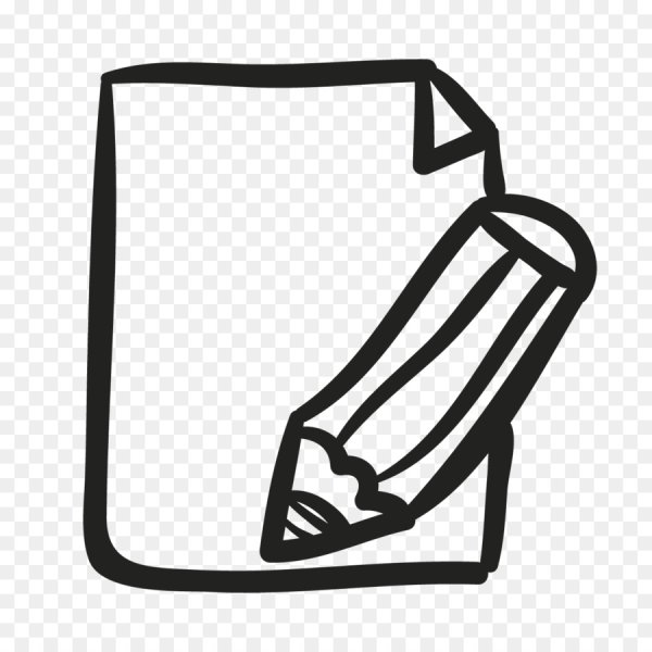 Иконка карандаш и бумага