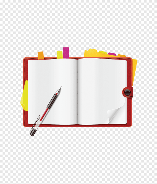Тетрадь на прозрачном фоне