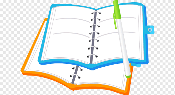 Тетрадь с ручкой вектор