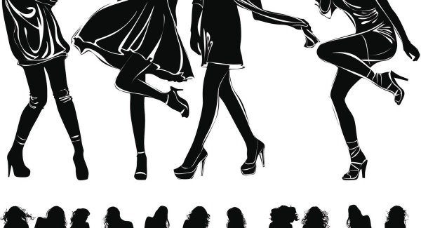 Подруги силуэт