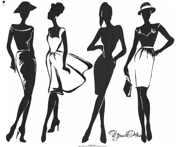 Стилизованные силуэты людей