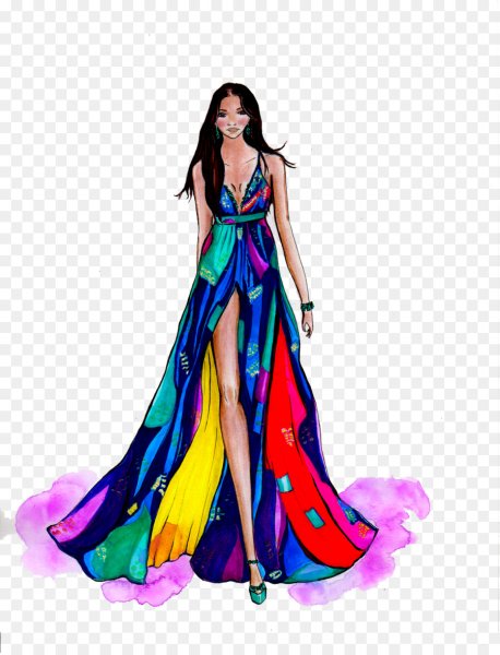 Векторная девушка в платье