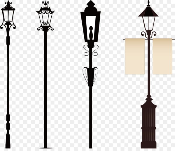 Фонарный столб силуэт