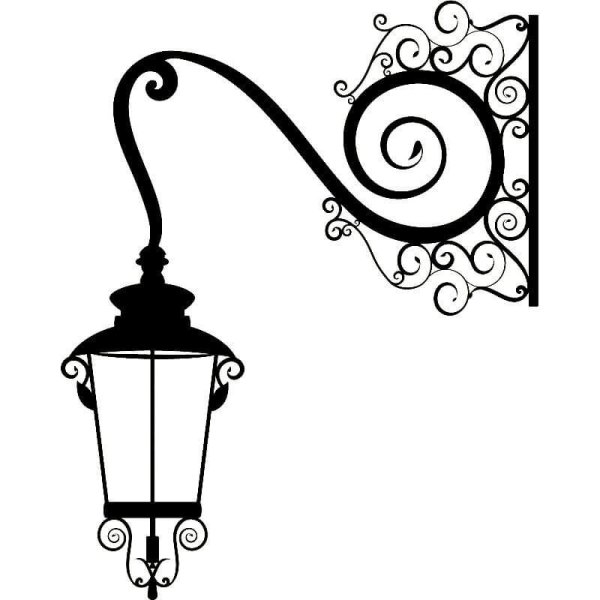 Уличный фонарь силуэт