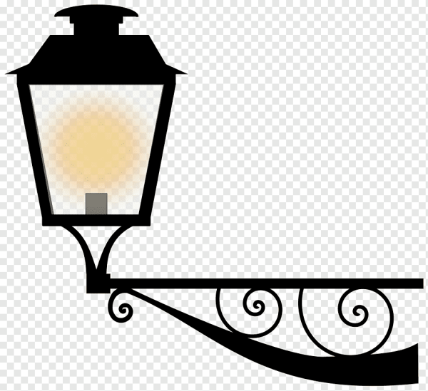 Уличный фонарь силуэт