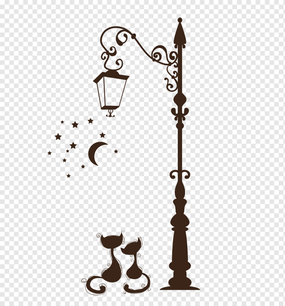 Уличный фонарь силуэт