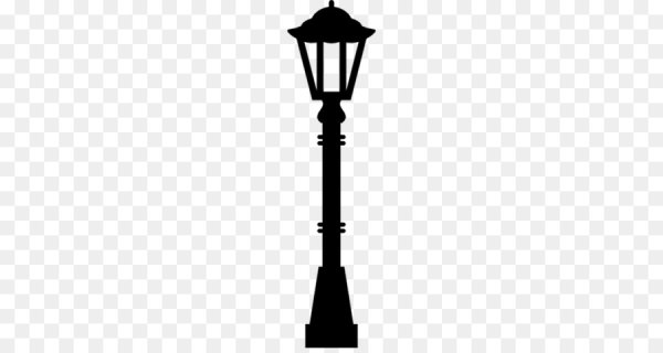 Трафарет контур фонарь уличный