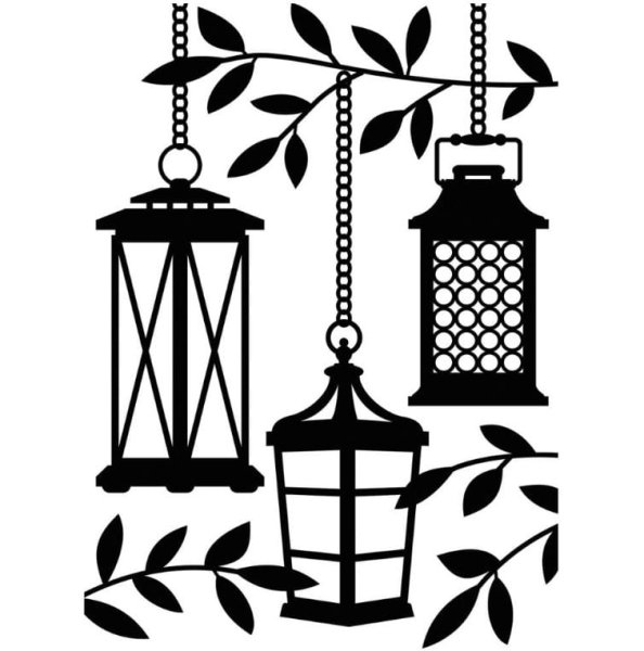 Кованый фонарь вектор