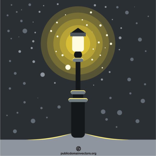 Фонарный столб силуэт