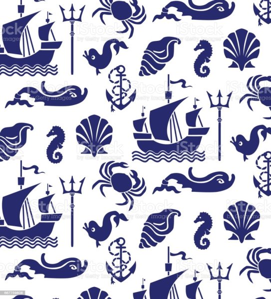 Узоры на морскую тематику