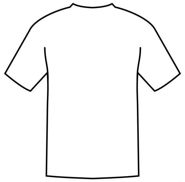 Макет футболки для печати