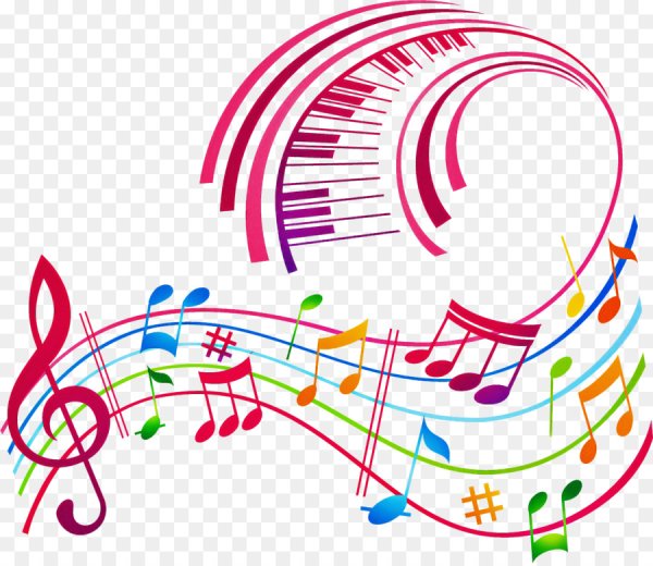 Красивые цветные нотки