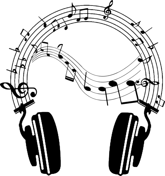 Наушники с микрофоном нарисованные