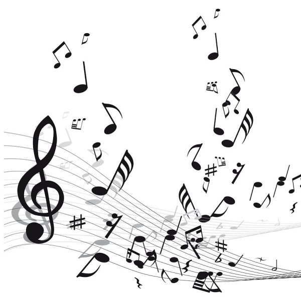 Музыкальный фон на прозрачном фоне