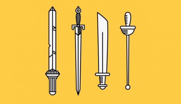 Рукоятка меча вектор