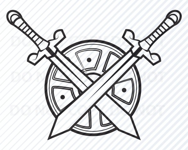 Скрещенные мечи и щит