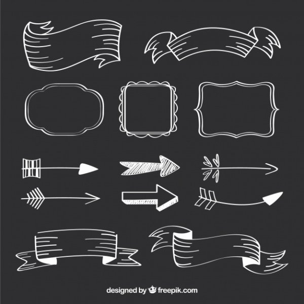 Узоры на меловой доске