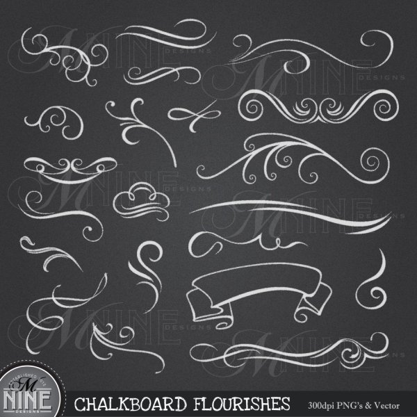 Элементы для меловой доски