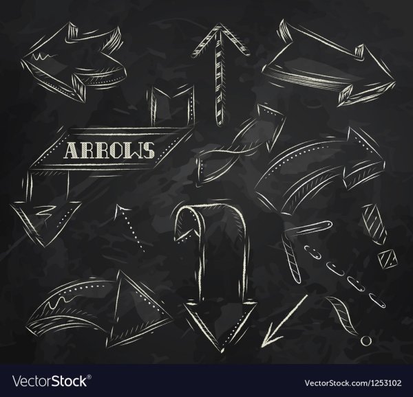 Школьная доска с меловыми рисунками